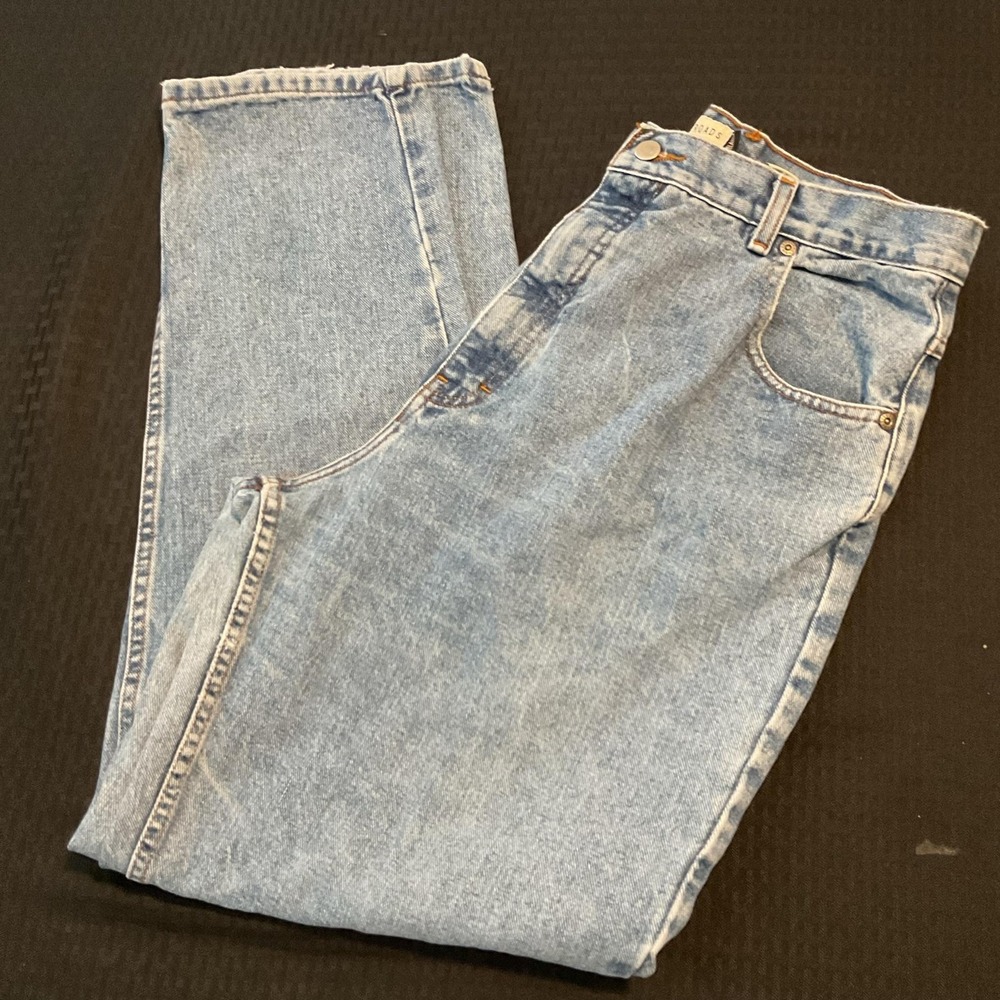 Crossroads Jeans Womens 16L Blue Light Wash High Rise Baggy Straight Denim